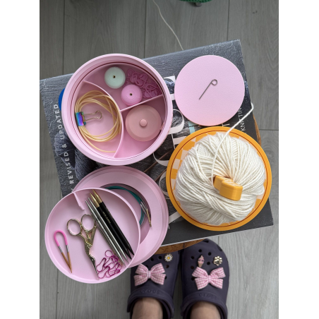 Macaron Knitting Stuff Organizer - (pudełko bez separatorów)