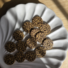 Leopard print button